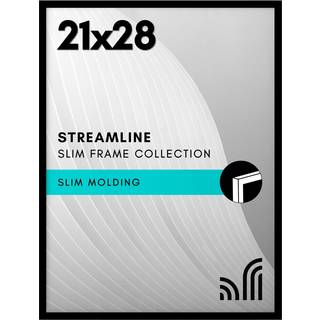 AmericanFlat 21x28 plakatramme med poleret plexiglass - Streamline Collection - tynd grænsebilleder til vægvisning - hængende hardware inkluderet