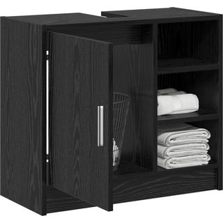 Badeværelsesskab Sort eg 63 x 29 x 55 cm Konstrueret træ