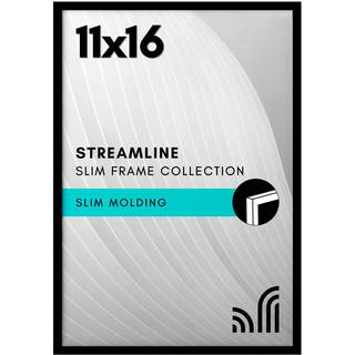 AmericanFlat 11x16 Billedramme med poleret plexiglass - Streamline Collection - tynd grænse -billedramme til vægvisning - hængende hardware inklu