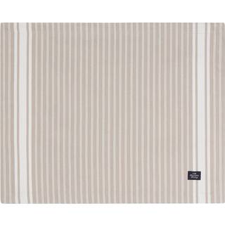 Lexington Icons Striped Organic Cotton Oxford Dækkeserviet Beige / - Dækkeservietter & Coasters Bomuld Hvid - 10003073-7661-PL10