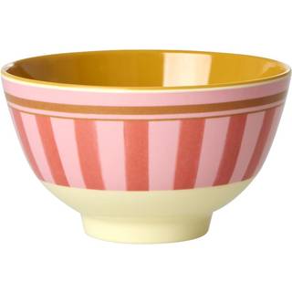Organic Stripes Skål, Pink/Red, Ø11 cm