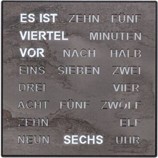 Filius 0401-4 Wortuhr Tisch- und Wanduhr Anthrazit 28 cm
