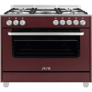 SARO Multifunktionskomfur gas/elektrisk model TS95C61LVI bordeaux