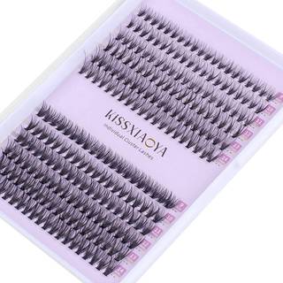 KISSXIAOYA CLUSTER EYLASH Extensions 240pcs 0,07D CURL 20D+40D 9-14MM Blandet klyngevipper Naturlige falske ?jenvipper Cluster Soft Individual La