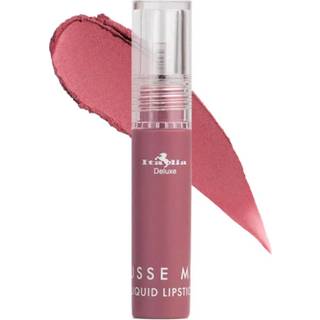 Italia Deluxe Pick 1 Mousse Matte Liquid Lipstick Comfortable Velvet Finish & Zipper Bag (190-09: Spansk Rose i fuld størrelse)