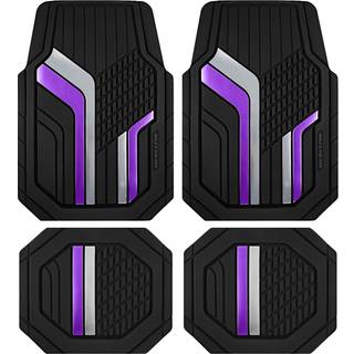 Skechers Heavy Duty Rubber Car Floor Mats Dual Color Design Floor Mats Alle vejrbilm?tter Vandt?t trim, der passer til universelle gulvbiltilbeh?