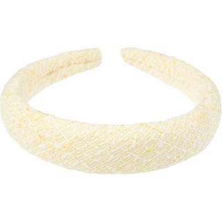 DARK Tweed Hair Band Broad Pale Yellow