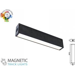 LED Magnetisk Lineær Lys 20W - 3000K, Sort, IP20, 24V - Kulør : Varm