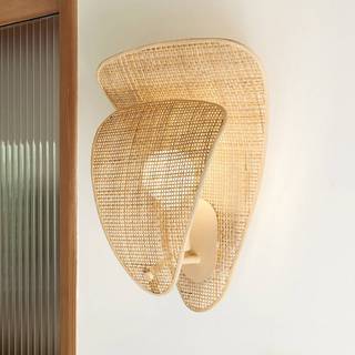 MARKET SET Designer væglampe Coquillage, dæmpbar, Lyst træ, Stue/spisestue, Træ, Design