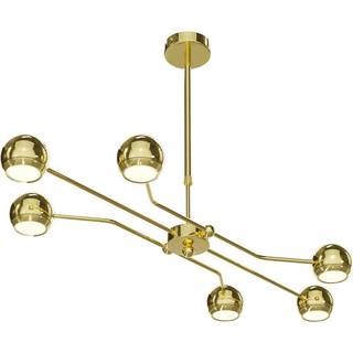 Hængelampe Tiana Jupiter, dæmpbar, Messing/guld, Stue/spisestue, Metal, Moderne