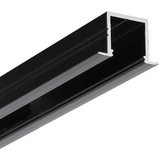 2m aluprofil SMART-IN16 BC3/U4 - Sort lakeret, indbygget, LED skinne