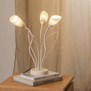 Bordlampe Gloriosa Jupiter, Creme/amber, Stue/spisestue, Metal