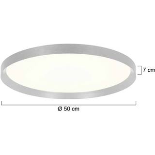 Flady loftlampe, stål, Ø 50 cm, direkte/indirekte
