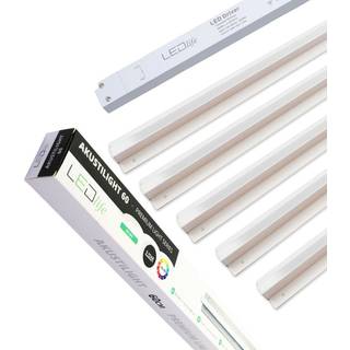 Troldtekt LED dæmpbar Skinnesæt 5x90 cm - Planforsænket, Fjernbetjening dæmpbar, Akustilight inkl. ledninger og driver - Dæmpbar : Via fjernbetjening, Kulør : Neutral