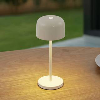 Lucande LED-bordlampe Quill, beige, CCT, dæmpbar