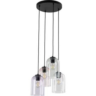 Hængelampe Molly, Ø 38 cm, flerfarvet, metal, glas, 4 lyskilder.