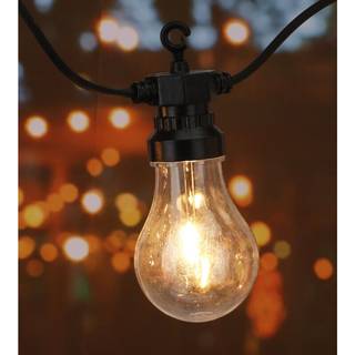 LED lyskæde med timer - 9,5 m - 20 varm hvide pærer