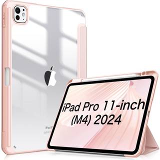 Fintie Hybrid Slim Case for iPad Pro 11-tommer M4 (2024) (modelnummer: A2836/A2837/A3006)-[Indbygget blyantholder] Stødbestandig beskyttelsesdækn