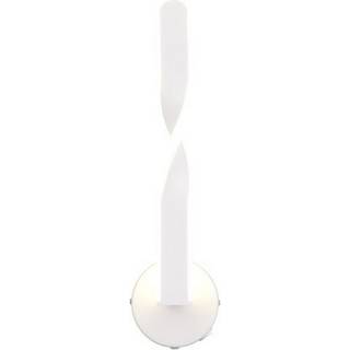 LED-væglampe Ginko, hvid mat, metal, højde 45,5 cm
