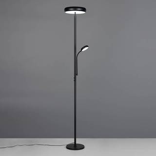 LED-gulvlampe Palermo, sort mat, fjernbetjening, hukommelse