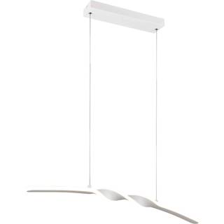 LED-pendellampe Ginko, hvid mat, metal, længde 79 cm