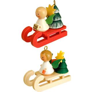 Christian Ulbricht Ornament - Angel on Sleigh - 1,75 """" H X .75 """" W X 2 """" D