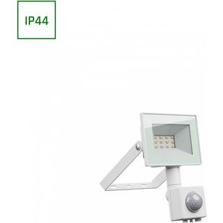 Noctis Lux 4 Projektør 10W - Neutral hvid, 230V, IP44, 94x150x53mm, Hvid, PIR sensor