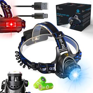 LED-pandelampe med genopladeligt batteri, 10W, 300 lm, justerbart lampehoved
