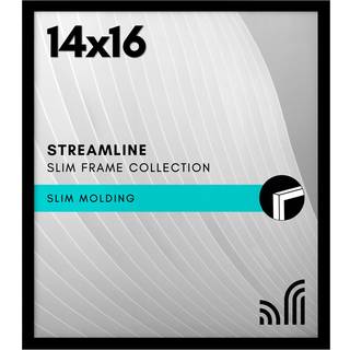 AmericanFlat 14x16 Billedramme med poleret plexiglass - Streamline Collection - tynd grænse -billedramme til vægvisning - hængende hardware inklu