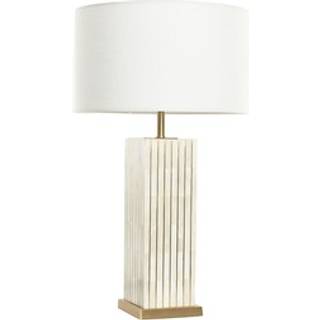 Bordlampe Home ESPRIT Beige Gylden 50 W 220 V