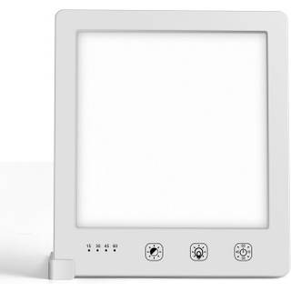 LED lysterapi lampe med timer - 10W, hvid, 10.000 LUX, USB
