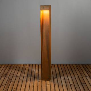 Konstsmide LED gadelampe - vejlampe Rho, dæmpbar, Brun/rust, Aluminium
