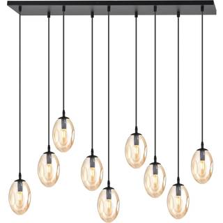 Astral 9 Sort/Rav pendellampe - Ø12 cm, E14, 230V, uden lyskilde