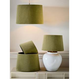 Next Moss Green Velvet Easy Fit Shade Ceiling Light