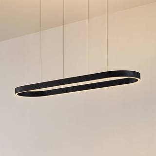 Smart hængelampe Melinay Lucande, dæmpbar, Sort, Stue/spisestue, Aluminium, Moderne