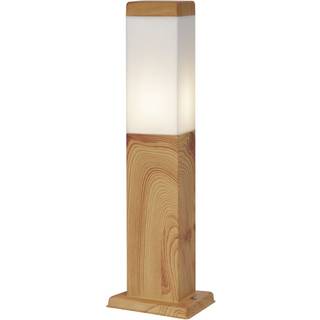 Moderne udendørs gulvlampe stål med træprint 45 cm IP44 - Malois