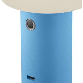 LED-bordlampe Tiny-B, pastelblå, højde 13 cm, IP54