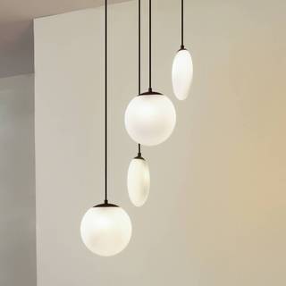 Glas hængelampe Lunelle Lucande, dæmpbar, Stue/spisestue, Glas, Moderne