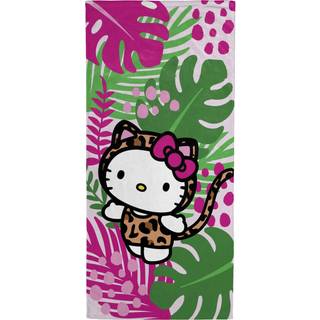 Jay Franco Hello Kitty Bath Pool Beach Håndklæde - Tropisk Super Soft & Absorbent 100% bomuldshåndklæde måler 28 x 58