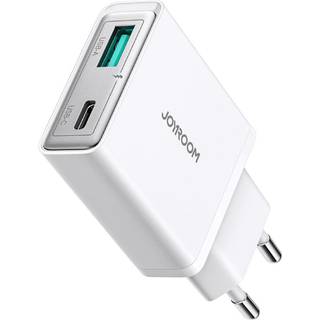 Joyroom USB-oplader 20W med USB og USB-C - hvid