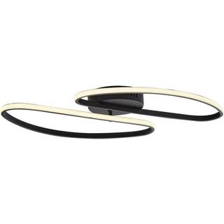 Design loftslampe mat sort 65 cm 3-trins dæmpbar 2-lys - Pepe