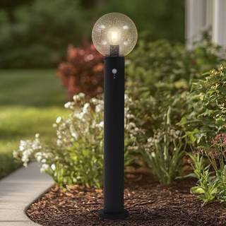 Lindby vejlampe Dangan, klar, 90 cm, glas, sensor