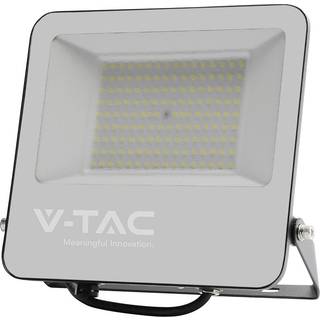 100W LED projektør - 4000K, 1m kabel, sort hus, gråt glas, 160lm/W - Kulør : Neutral