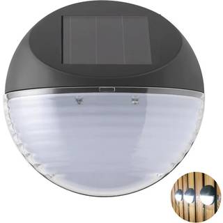 (Hvid Lys-Hvid) Udendørs solcellevæglampe, vandtæt, op- og nedbelysning