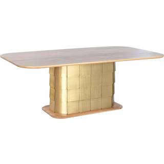 Spisebord Home ESPRIT Gylden Kobber Mangotræ 210 x 110 x 76 cm