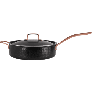 Pepper traktørpande med låg 28 cm - Sort - 100 % rustfrit stål med satinfinish