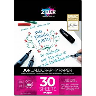 Zieler Kalligrafiblok A4 30 ark 100g.
