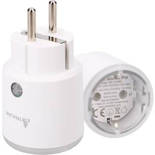 Smart plug med Zigbee, energimåling og stemmestyring, 16A, kompatibel med HomeKit og Tuya