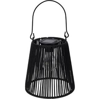 Solcelle lampe med håndtag sort H21 cm