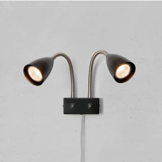 Markslöjd - Ciro 2 Væglampe Black/Steel